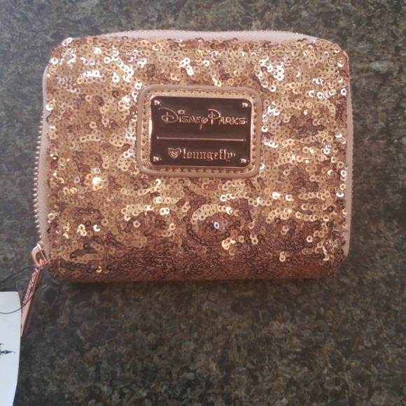 Disney Parks Loungefly Rose Gold Minnie Wallet - Picture 4 of 4